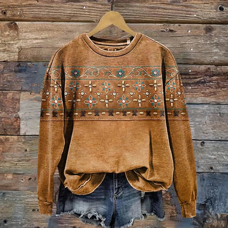AURELIA™ | VINTAGE SWEATSHIRT WITH FLORAL PRINT
