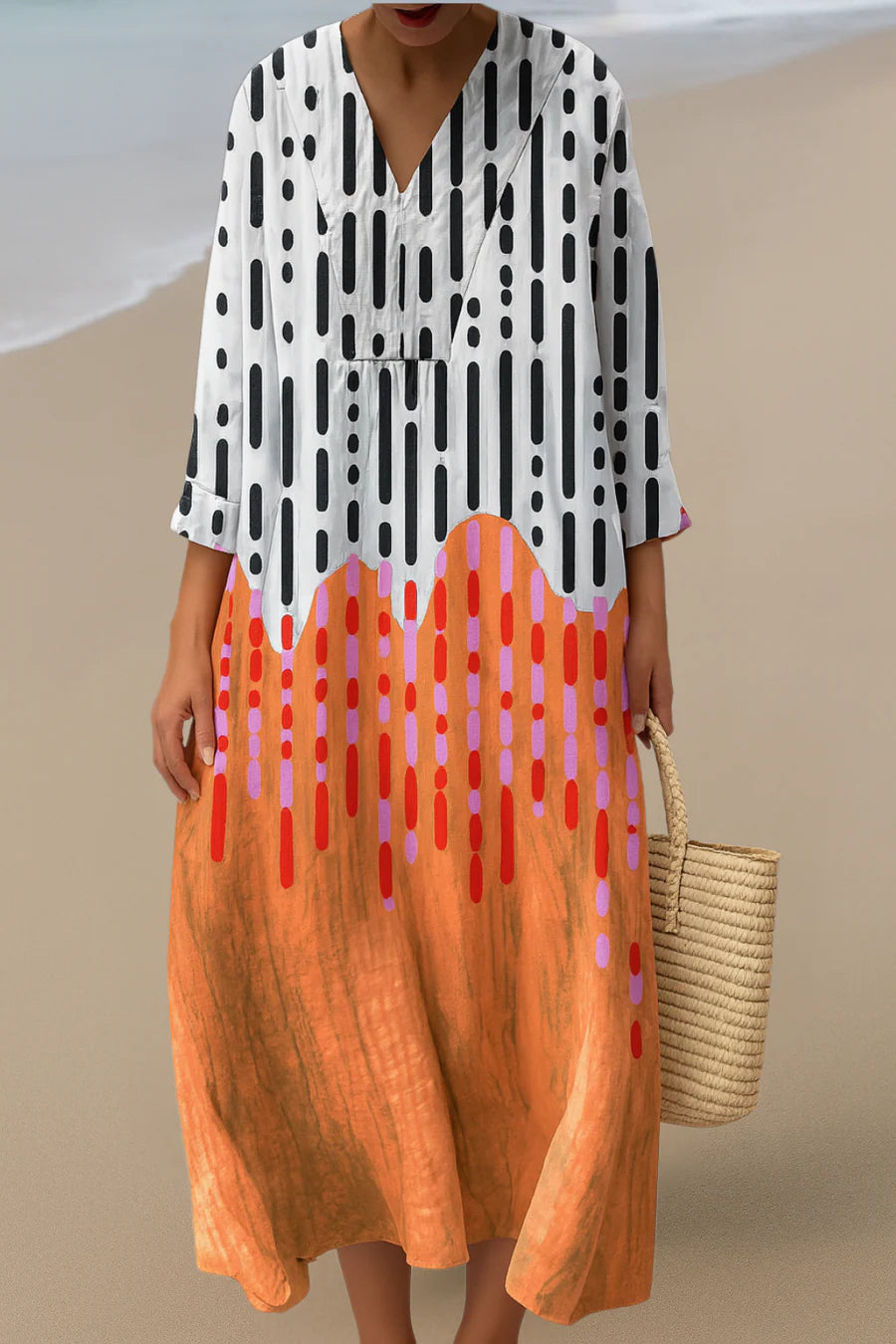 ELARA™ | ABSTRACT MAXI DRESS