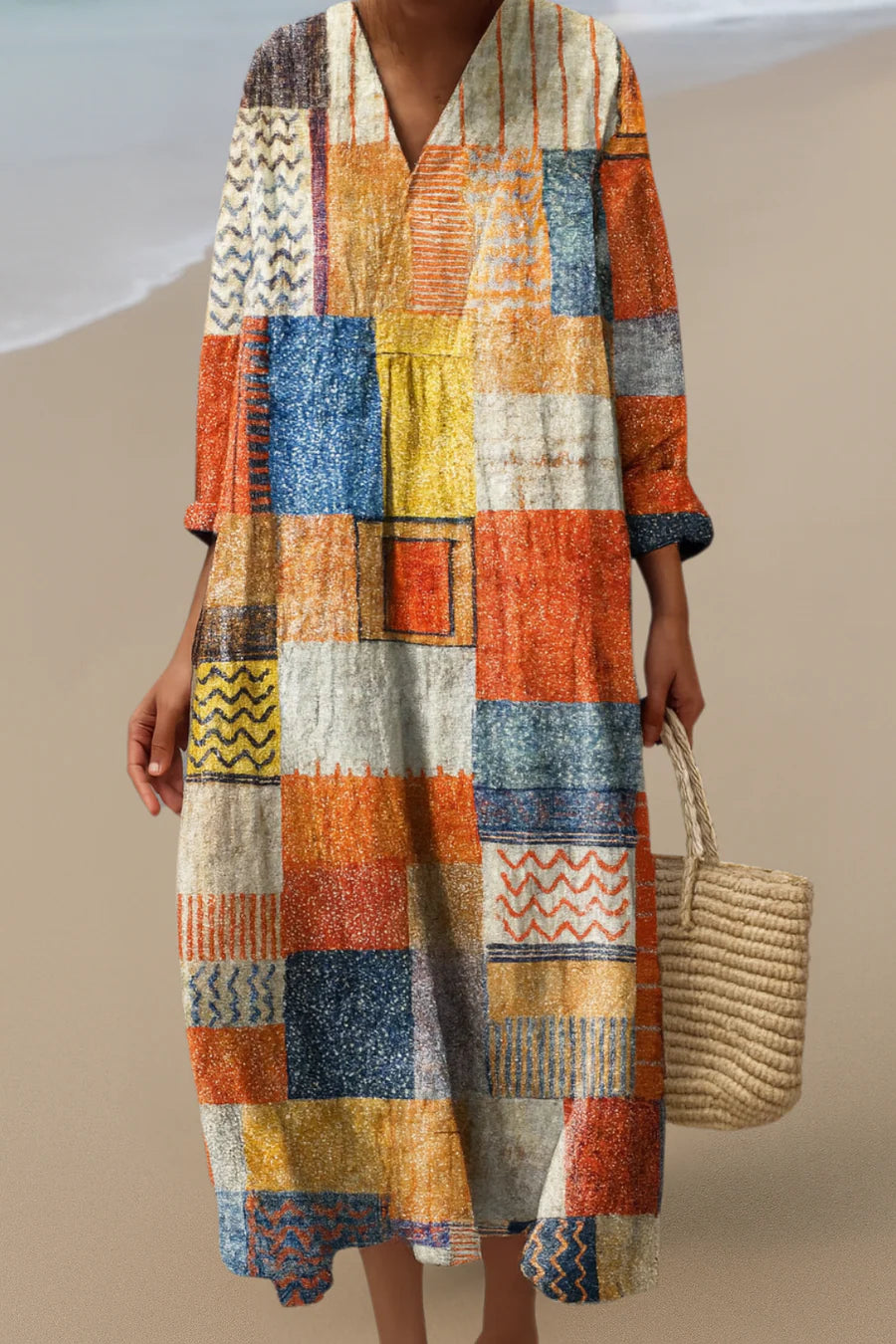 ELARA™ | PATCHWORK BOHO DRESS
