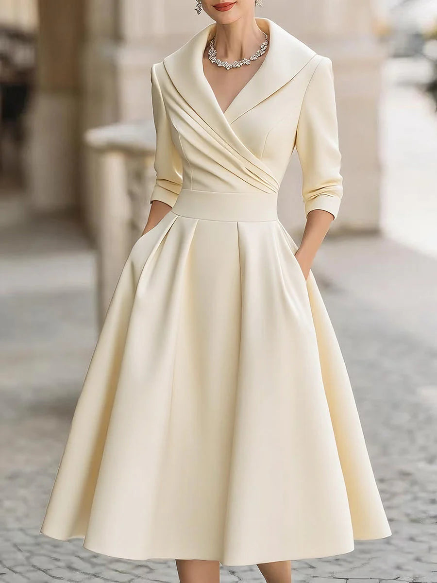 LINA™ | SATIN MIDI DRESS