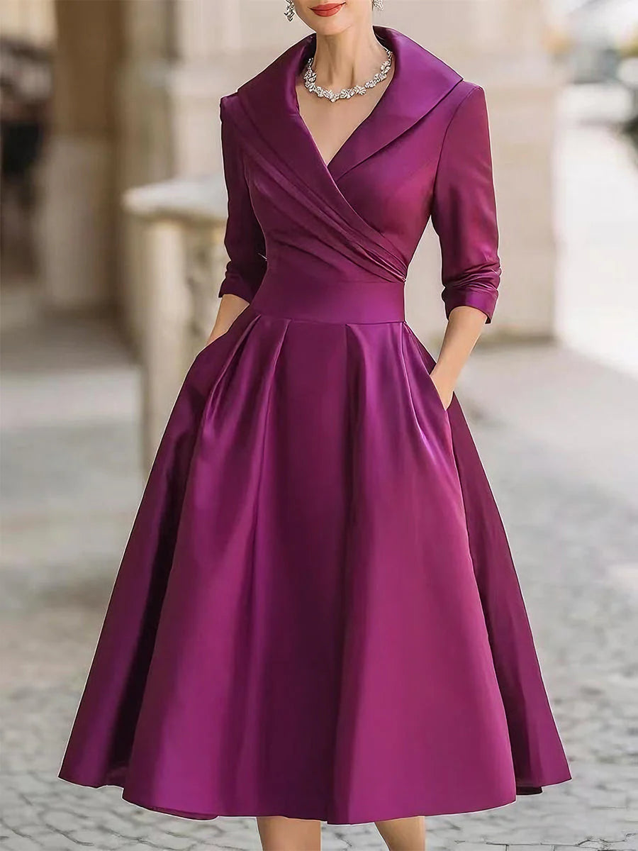 LINA™ | SATIN MIDI DRESS
