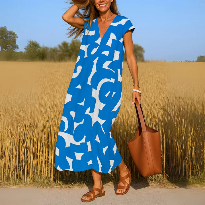VALÉRIE | FLOWY V-NECK DRESS