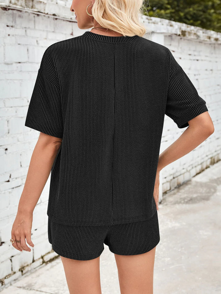 JINTE™ | COMFORTABLE RIBBED FABRIC LOUNGEWEAR SET