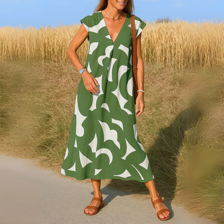 VALÉRIE | FLOWY V-NECK DRESS