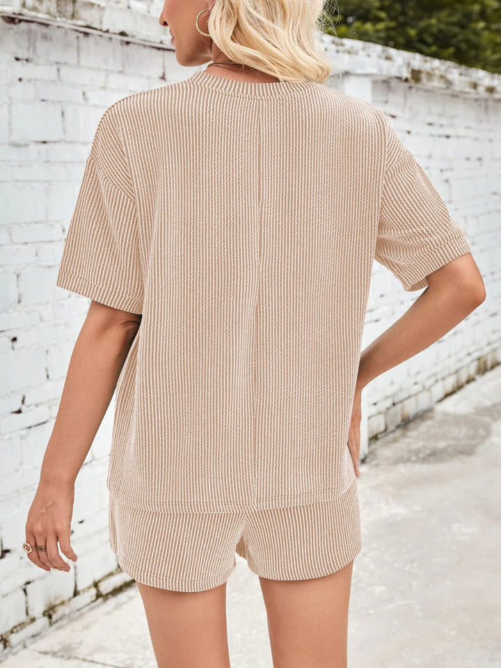JINTE™ | COMFORTABLE RIBBED FABRIC LOUNGEWEAR SET