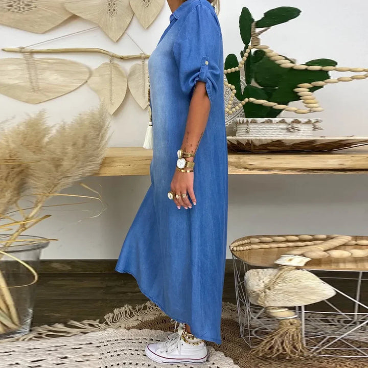 LEA™ | LONG DRESS IN DENIM
