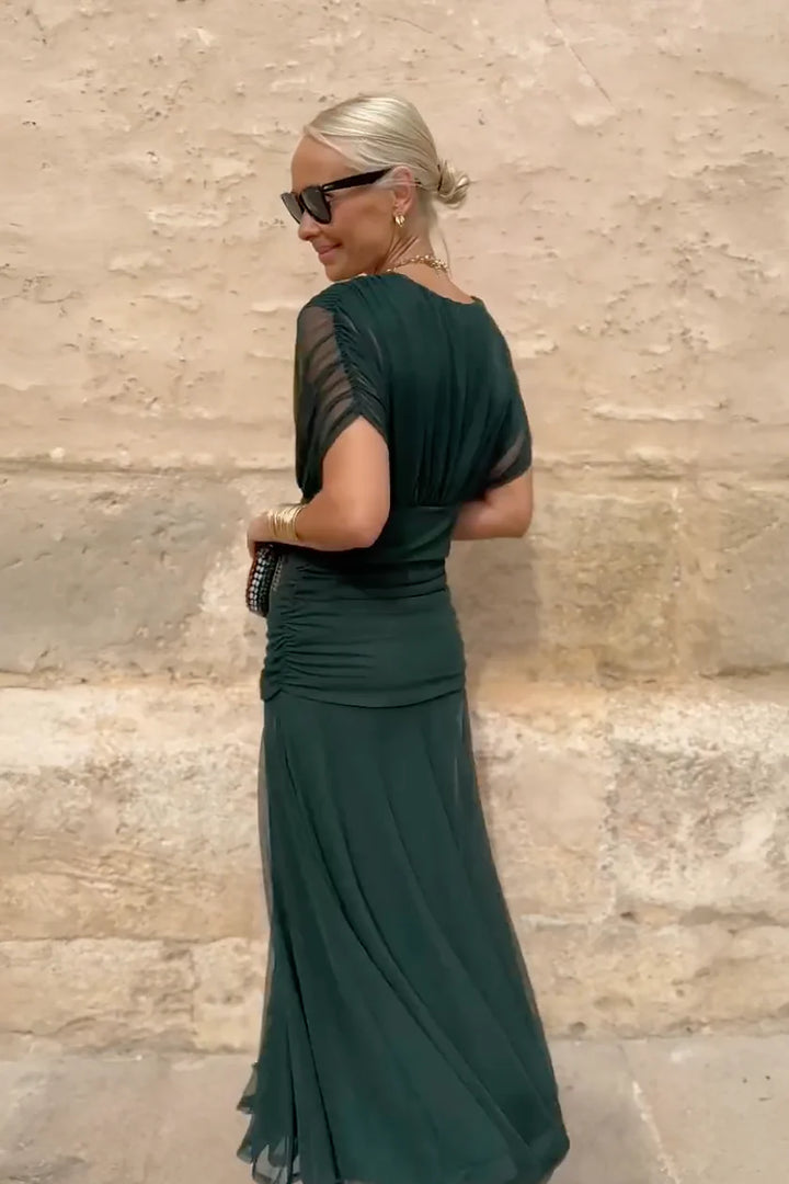 ALMA™ - LONG V-NECK DRESS