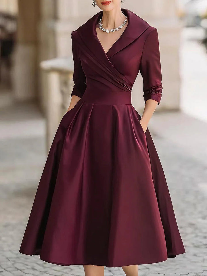 LINA™ | SATIN MIDI DRESS