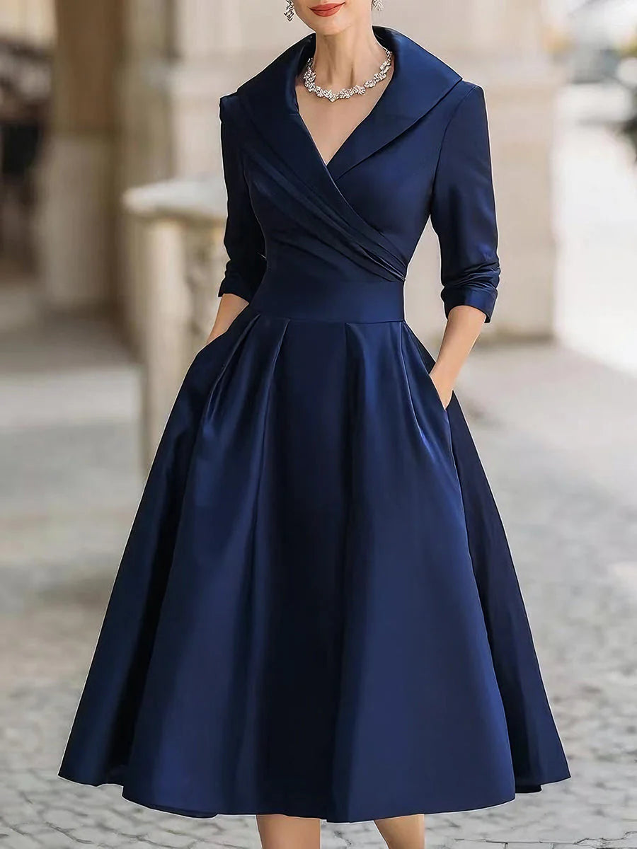 LINA™ | SATIN MIDI DRESS