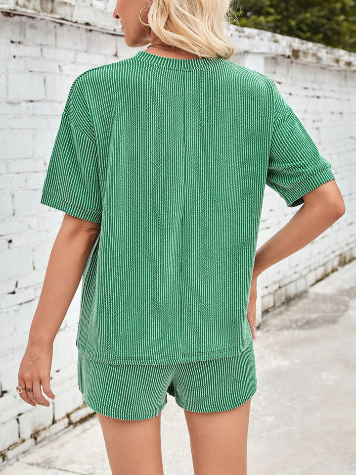 JINTE™ | COMFORTABLE RIBBED FABRIC LOUNGEWEAR SET
