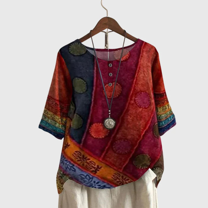 VALARIE | COLORFUL BOHO TOP