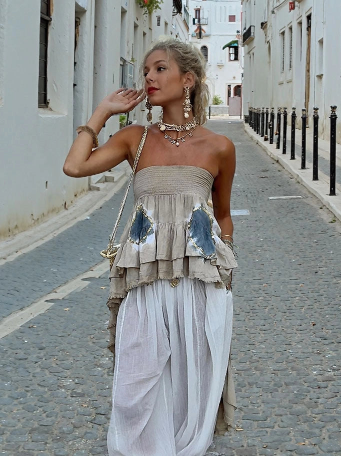AURELIA™ | BOHO RUFFLE STRAPLESS TOP