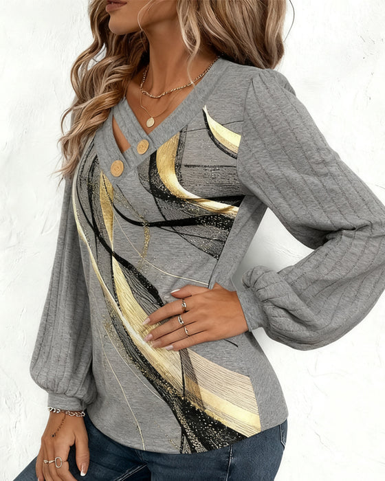 ELIANE™ | STRIPED PRINT TOP