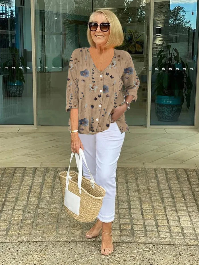 JOANNE™ | PRINTED BUTTON-UP TUNIC