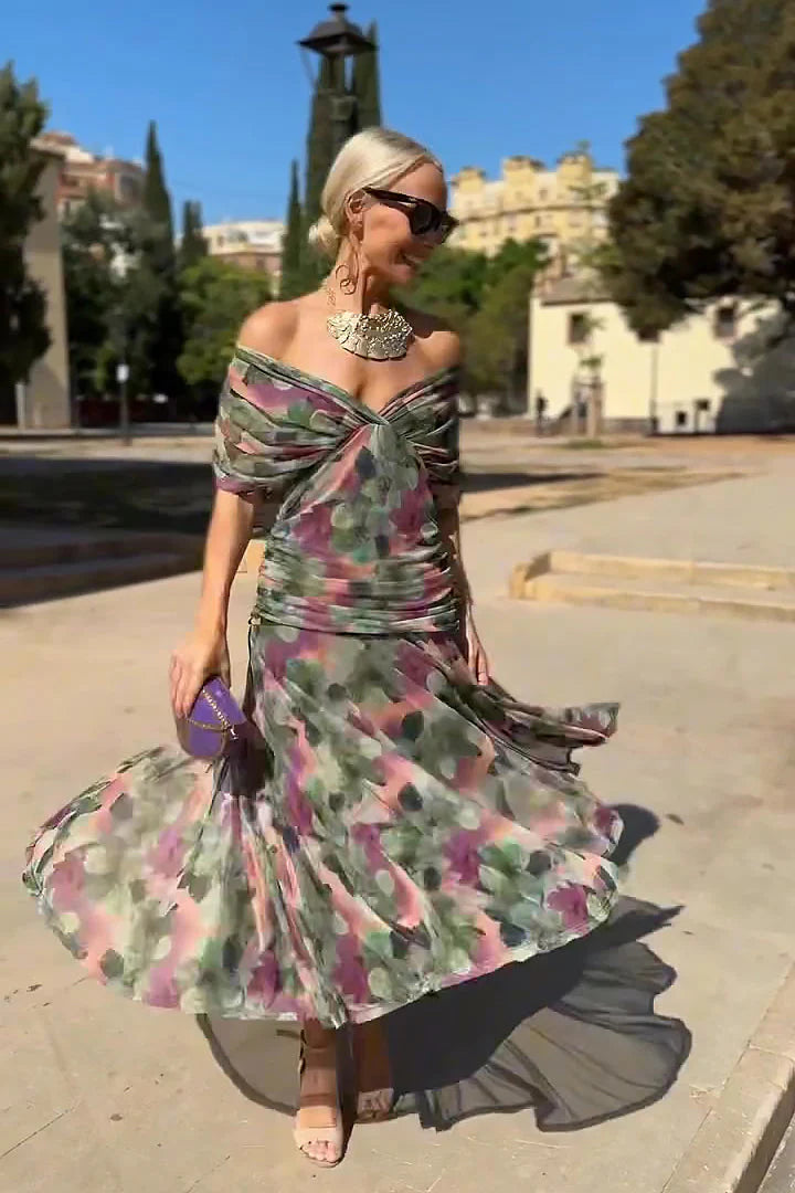 ALMA™ - LONG V-NECK DRESS