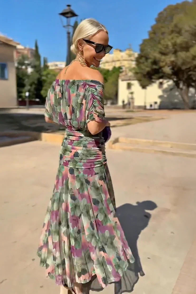 ALMA™ - LONG V-NECK DRESS