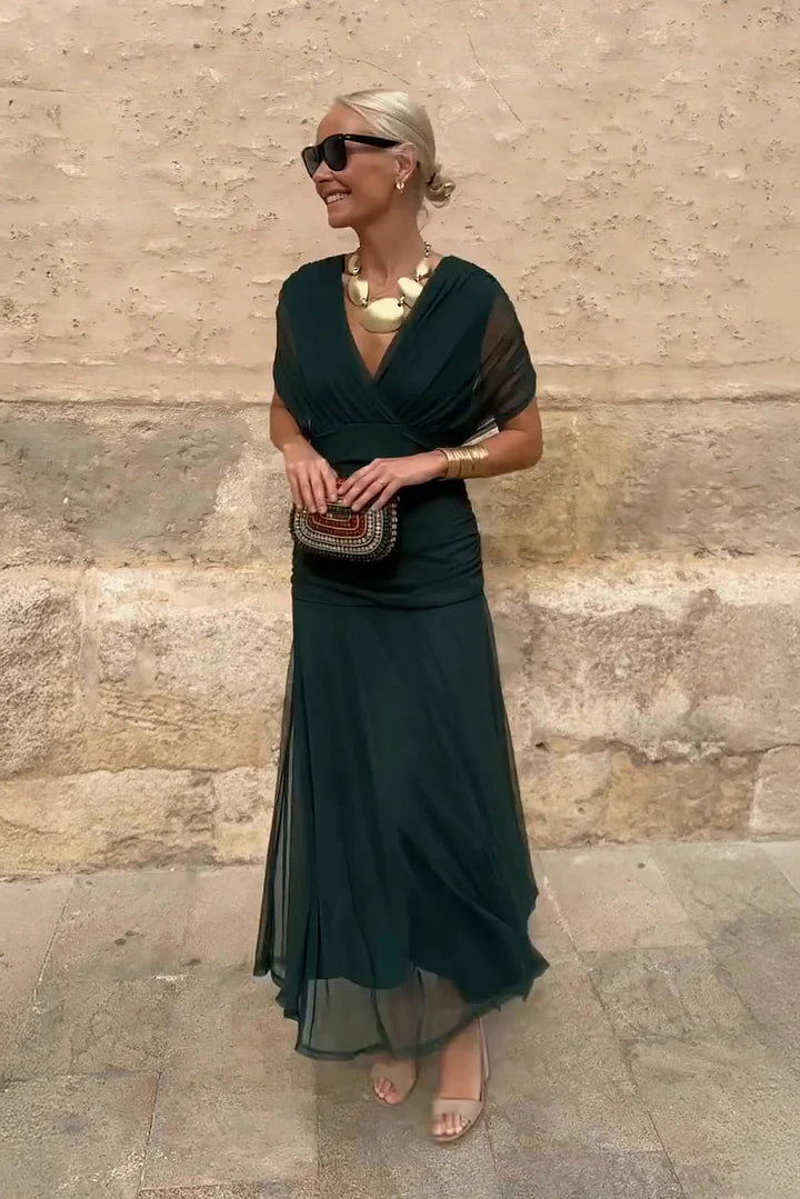 ALMA™ - LONG V-NECK DRESS