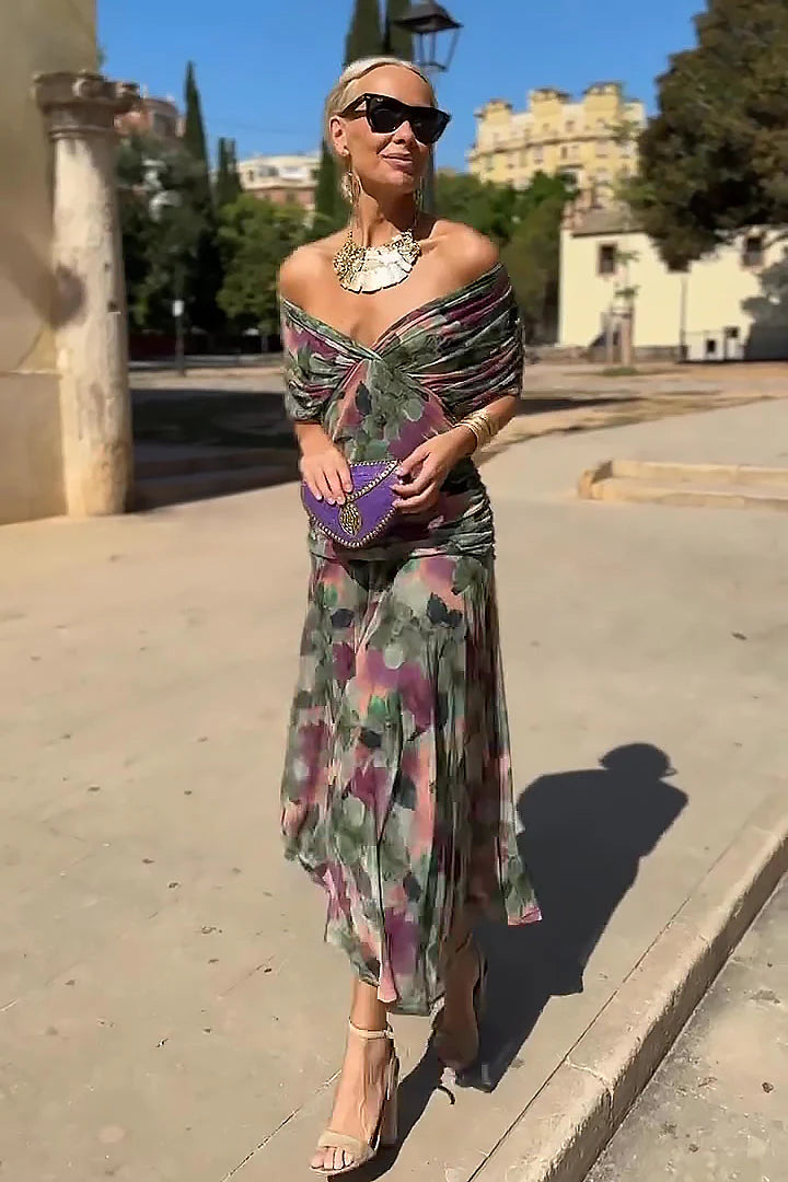 ALMA™ - LONG V-NECK DRESS