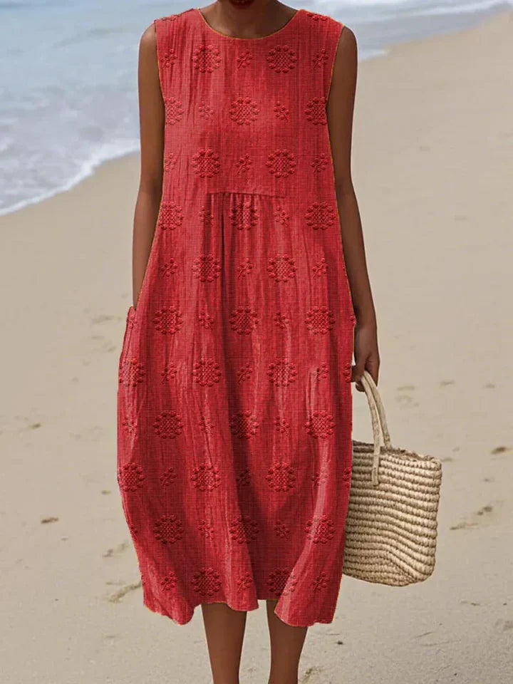 ELARA™ | SLEEVELESS MIDI DRESS