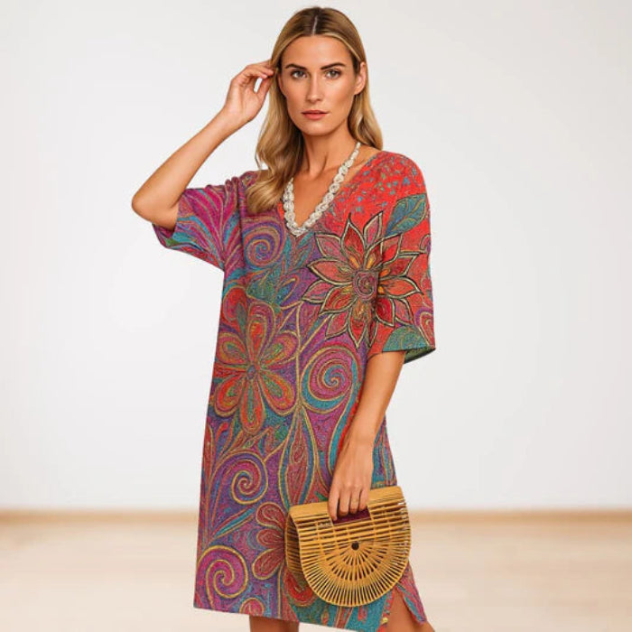 VESTIDO™ | FLOWY MAXI FLORAL DRESS