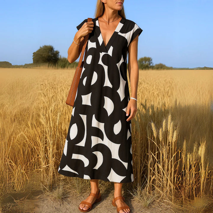 VALÉRIE | FLOWY V-NECK DRESS