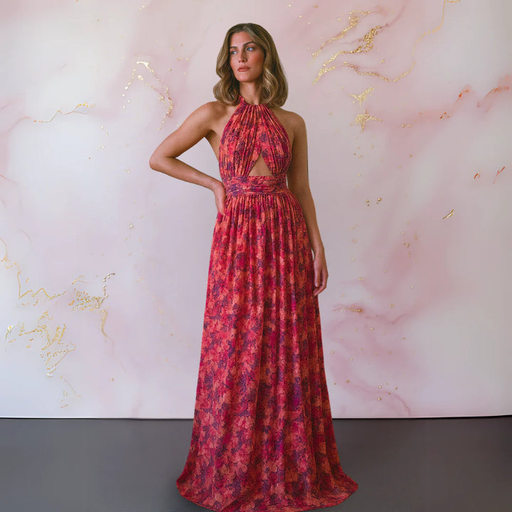 VERA™ | ELEGANT FLORAL PRINT DRESS