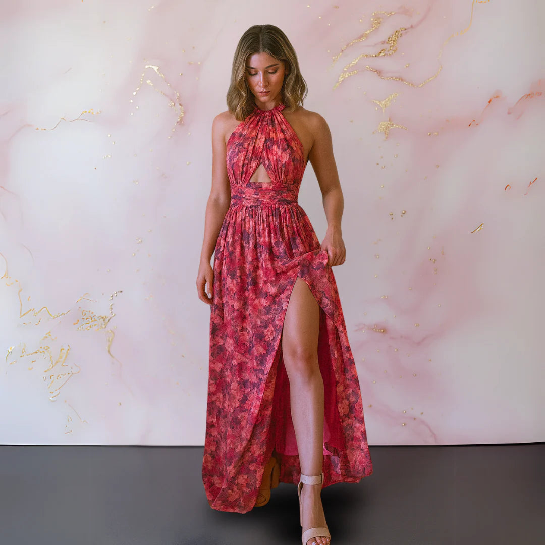 VERA™ | ELEGANT FLORAL PRINT DRESS