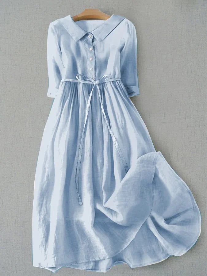 DAHLIA™ | SUMMER A-LINE DRESS WITH WAIST TIE