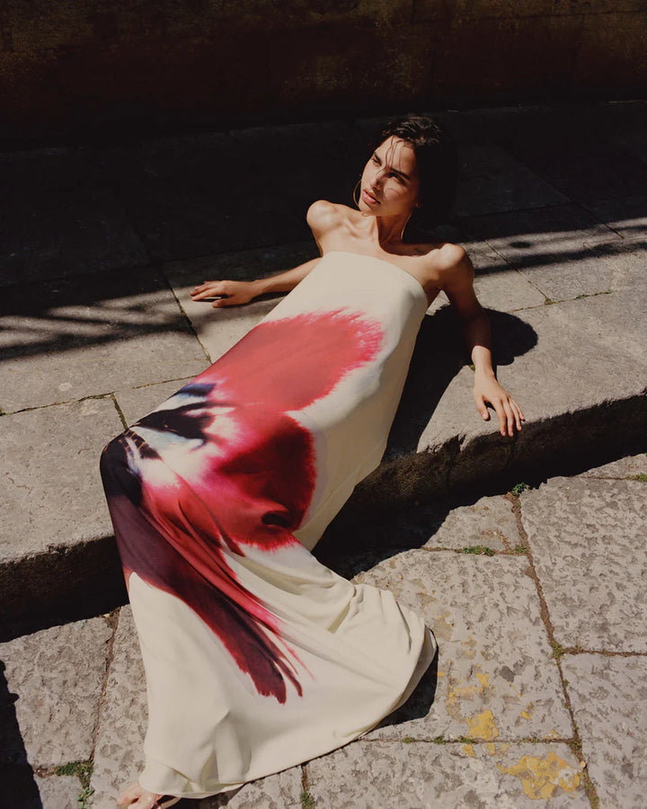 NIA™ | LONG PRINTED DRESS