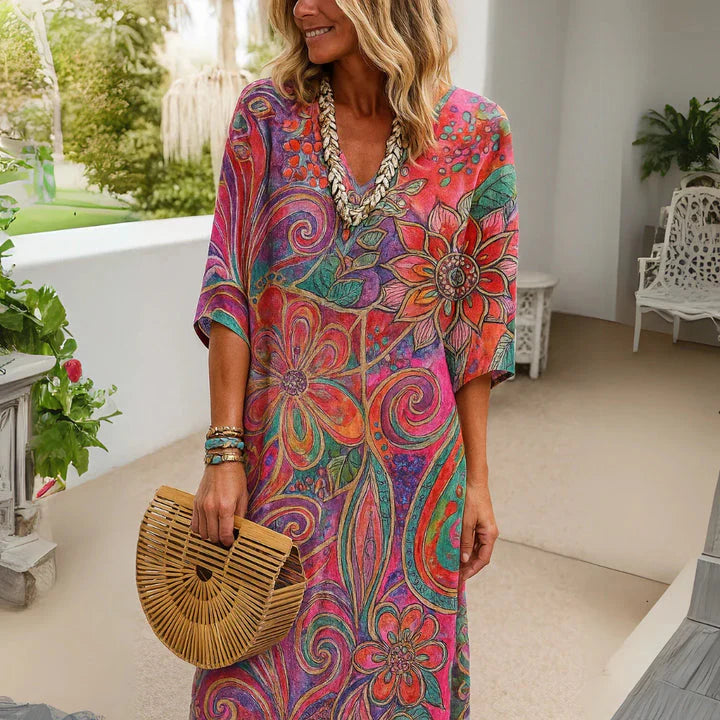 VESTIDO™ | FLOWY MAXI FLORAL DRESS