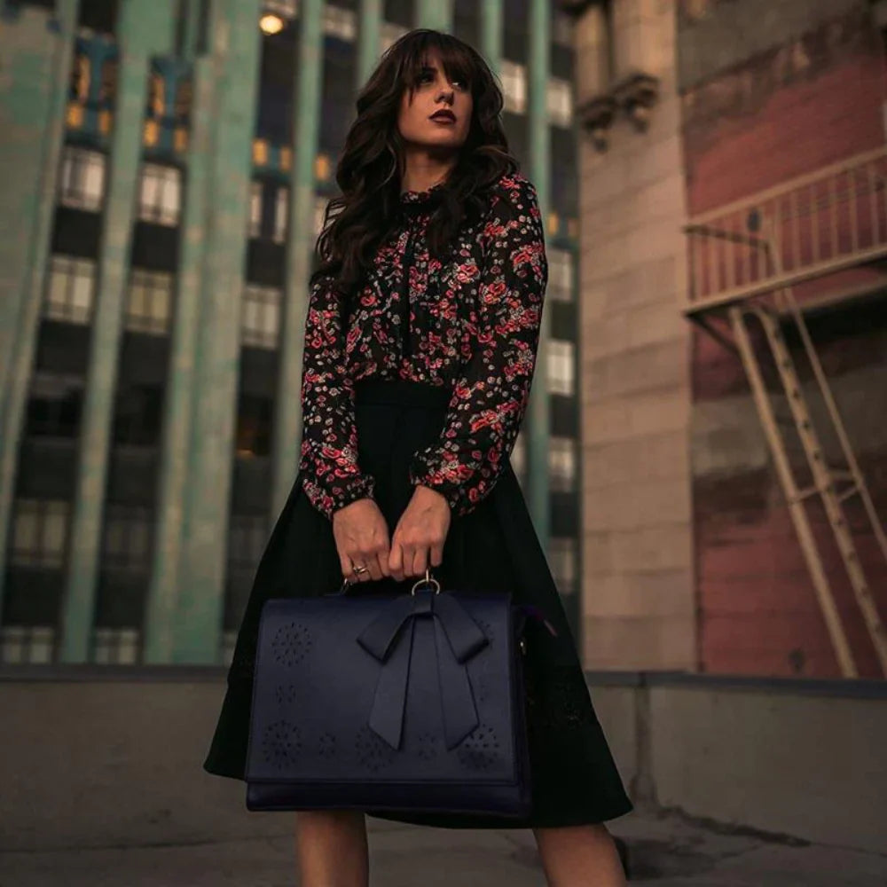 BERNADETTE™ | SHOULDER BACKPACK WITH BOWS