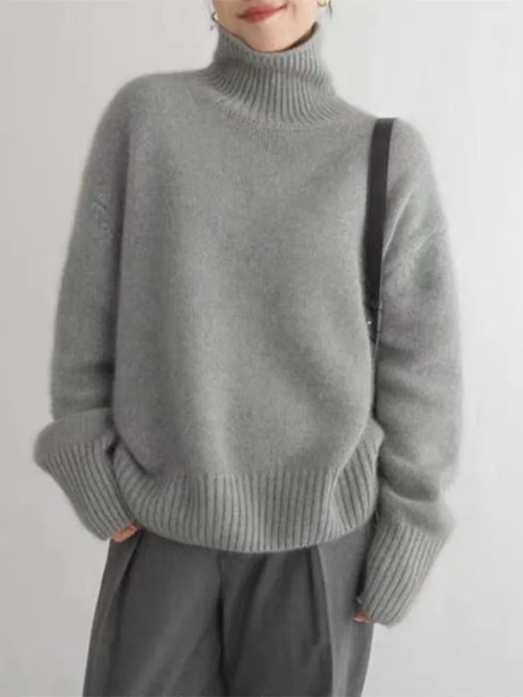 ISABELLA™ | CASHMERE HIGH-NECK SWEATER