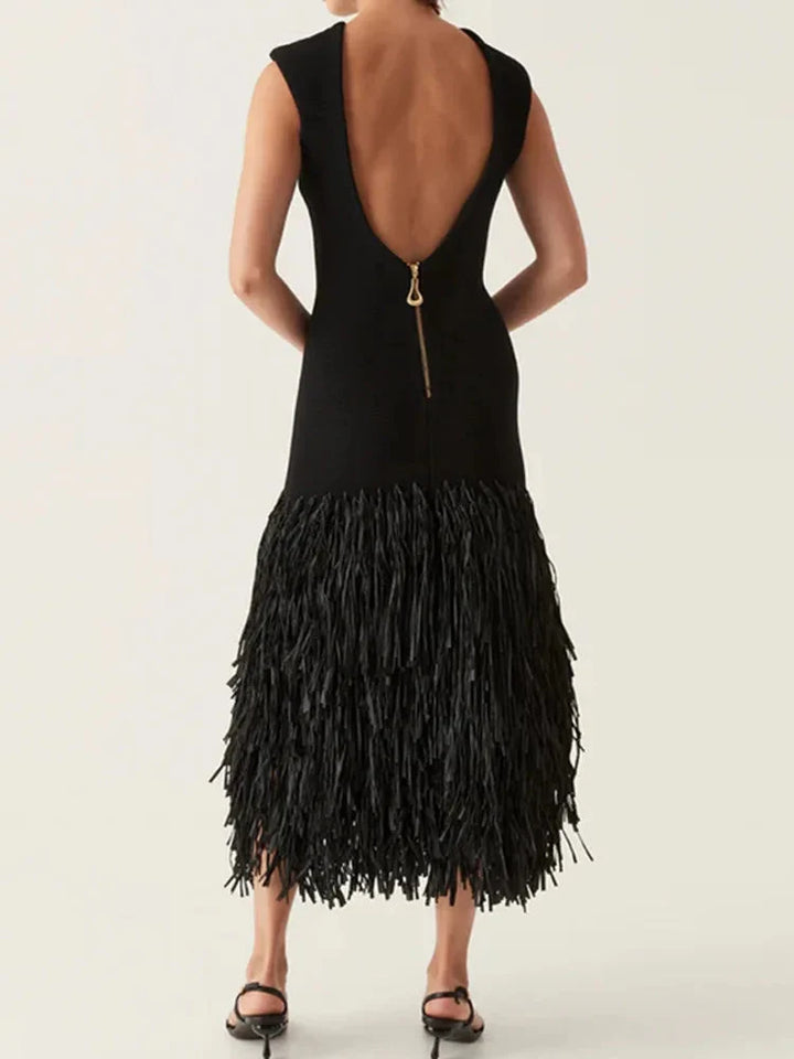 ALINE™ | LONG FRINGED DRESS