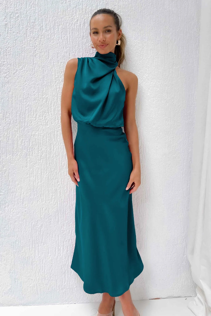 LYDIA™ | LONG HALTERNECK DRESS