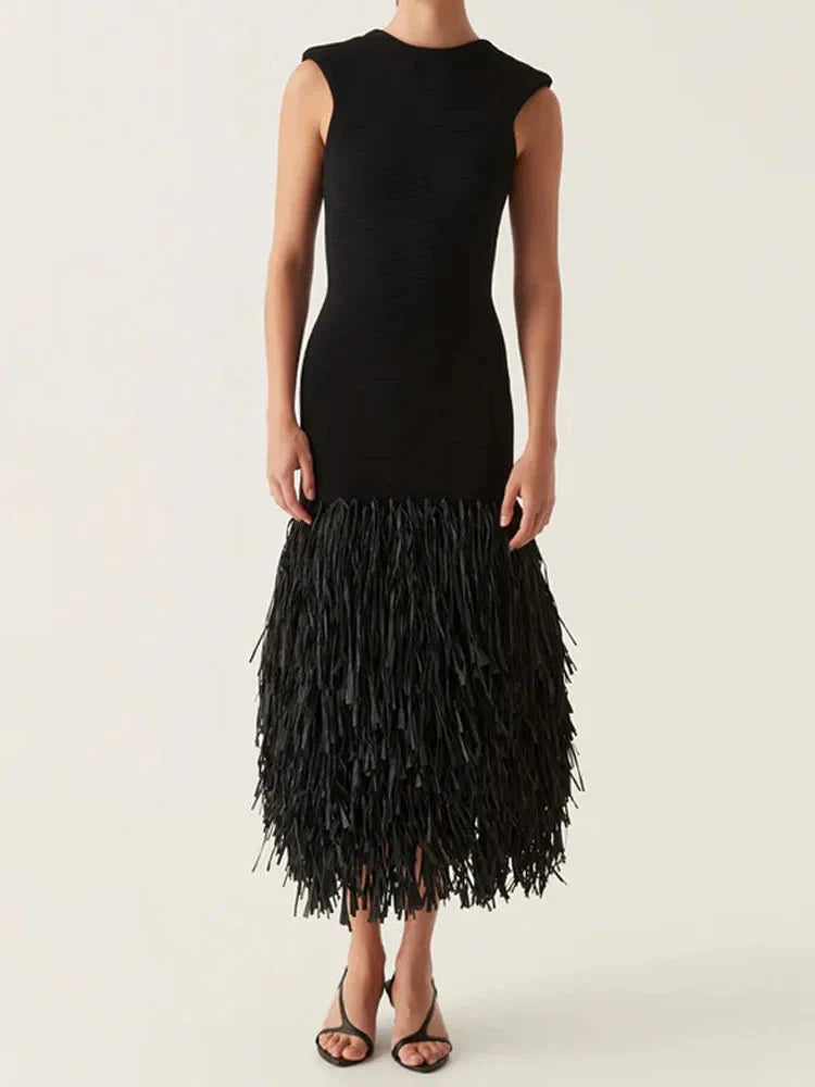 ALINE™ | LONG FRINGED DRESS