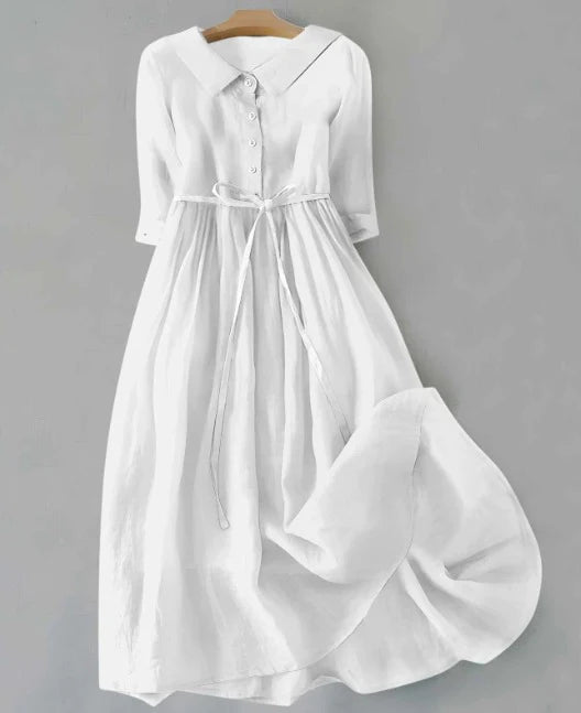 DAHLIA™ | SUMMER A-LINE DRESS WITH WAIST TIE