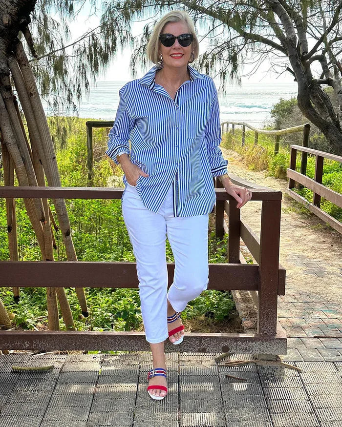 LISETTE™ | MODERN STRIPED BLOUSE