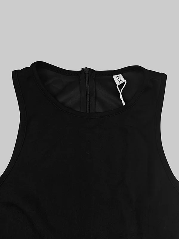 SERENA™ | SLEEVELESS HOLLOW PLEATED MAXI DRESS