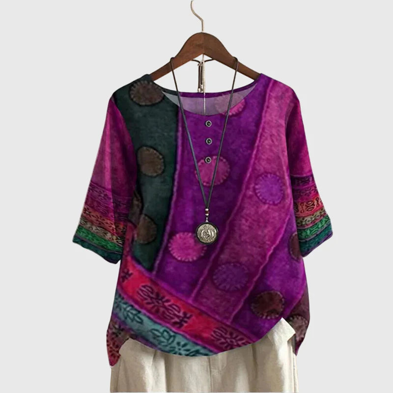 VALARIE | COLORFUL BOHO TOP