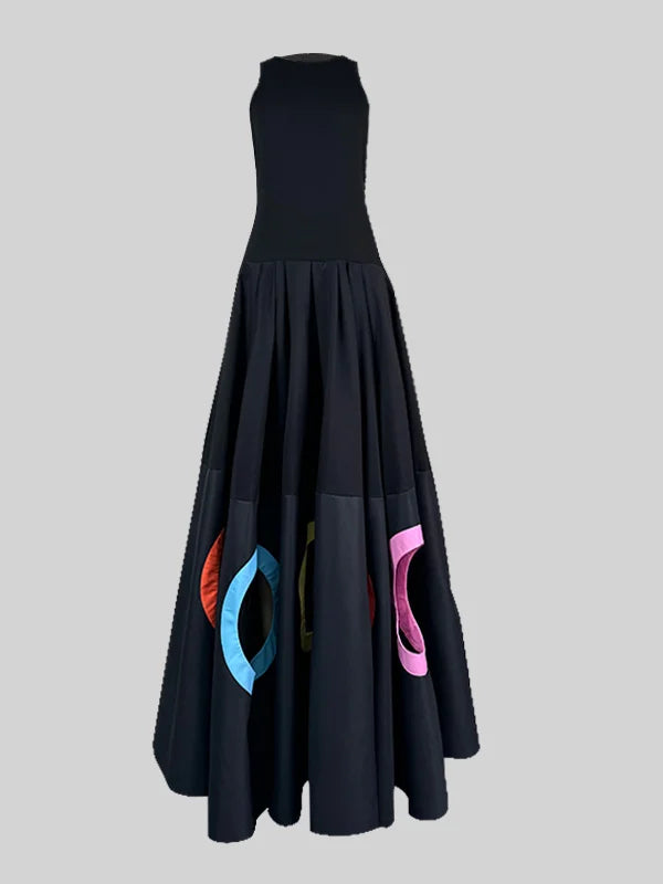 SERENA™ | SLEEVELESS HOLLOW PLEATED MAXI DRESS