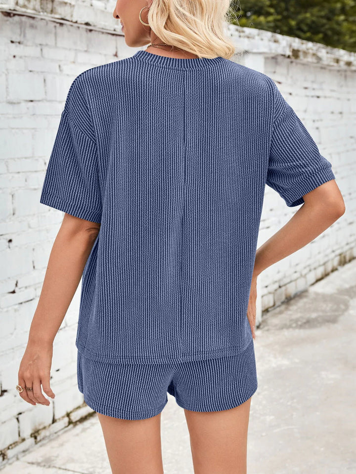 JINTE™ | COMFORTABLE RIBBED FABRIC LOUNGEWEAR SET
