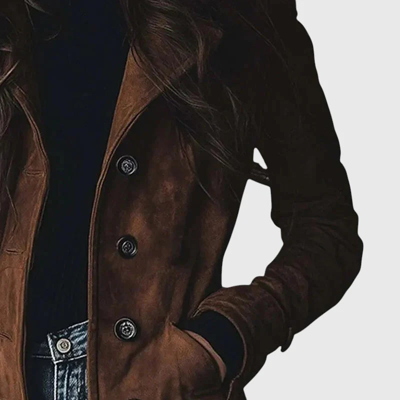 GIULIA BELLINI™ | LONG SUEDE COAT