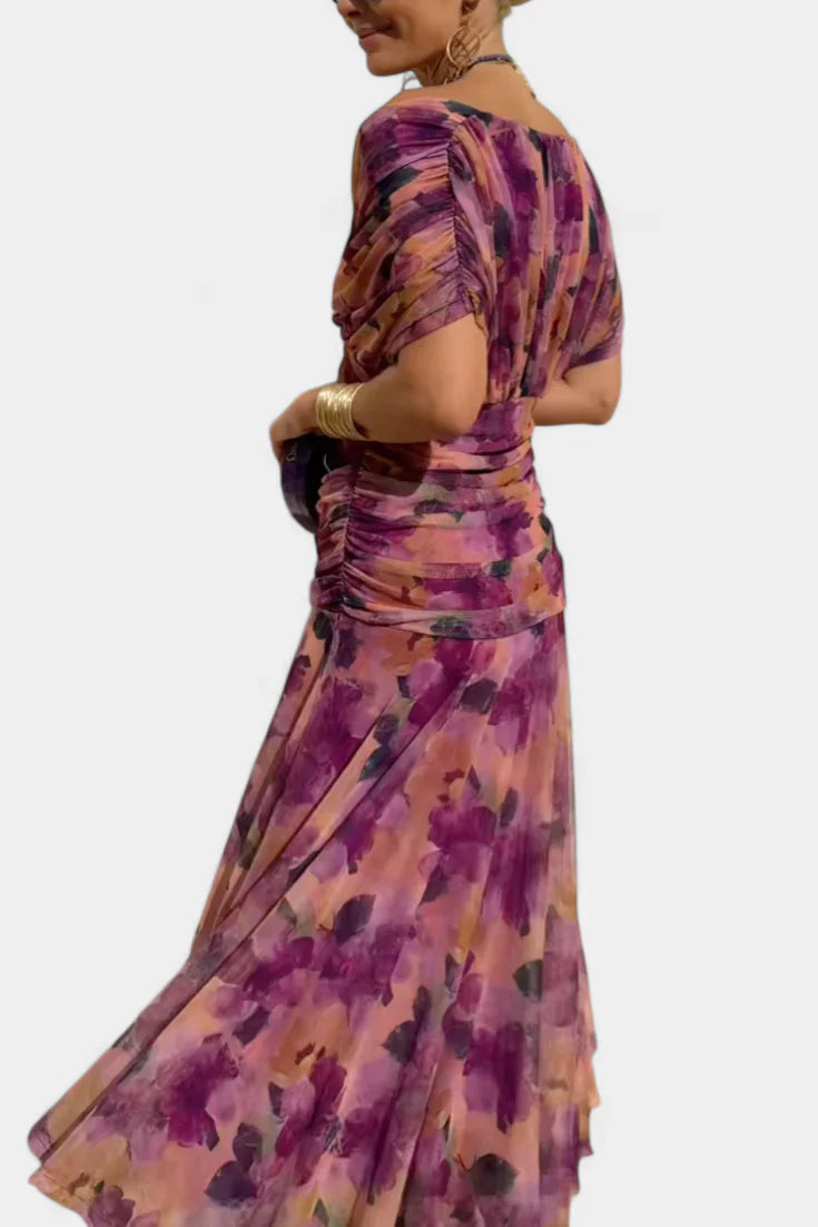 ALMA™ - LONG V-NECK DRESS