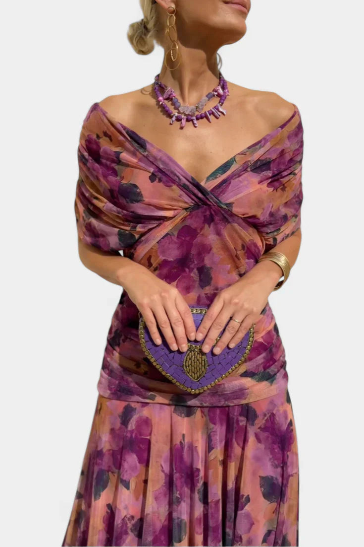 ALMA™ - LONG V-NECK DRESS