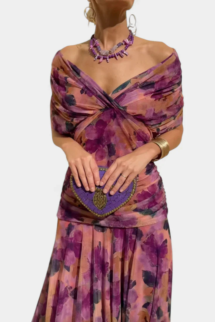 ALMA™ - LONG V-NECK DRESS